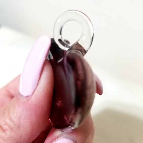 Rose gold heart shaped glass pendant - Picture 4 of 4